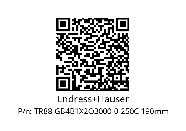   Endress+Hauser TR88-GB4B1X2O3000 0-250С 190mm