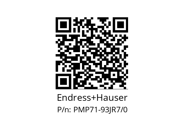   Endress+Hauser PMP71-93JR7/0