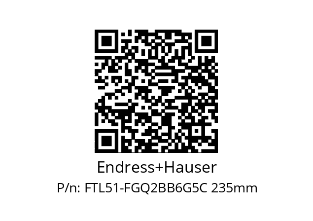   Endress+Hauser FTL51-FGQ2BB6G5C 235mm