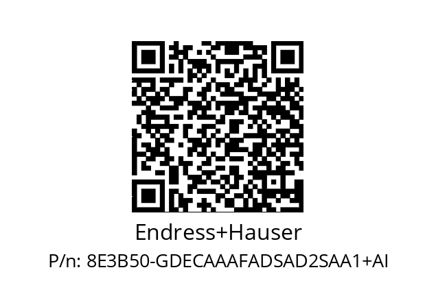   Endress+Hauser 8E3B50-GDECAAAFADSAD2SAA1+AI