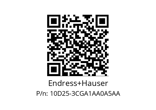   Endress+Hauser 10D25-3CGA1AA0A5AA