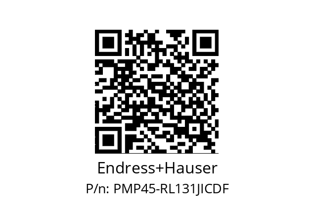   Endress+Hauser PMP45-RL131JICDF