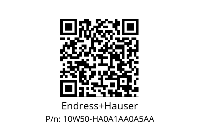   Endress+Hauser 10W50-HA0A1AA0A5AA