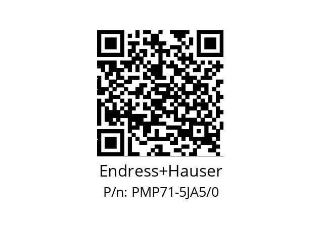   Endress+Hauser PMP71-5JA5/0