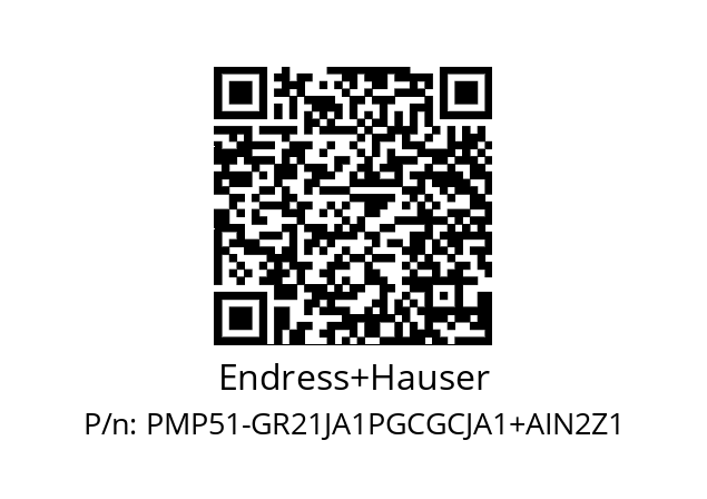   Endress+Hauser PMP51-GR21JA1PGCGCJA1+AIN2Z1