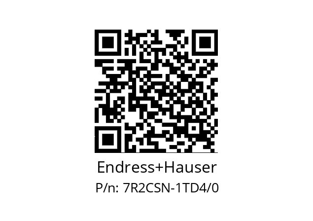   Endress+Hauser 7R2CSN-1TD4/0