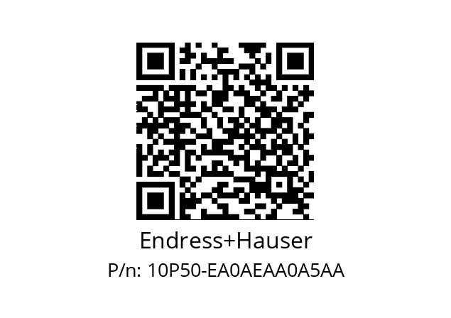   Endress+Hauser 10P50-EA0AEAA0A5AA