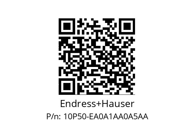   Endress+Hauser 10P50-EA0A1AA0A5AA