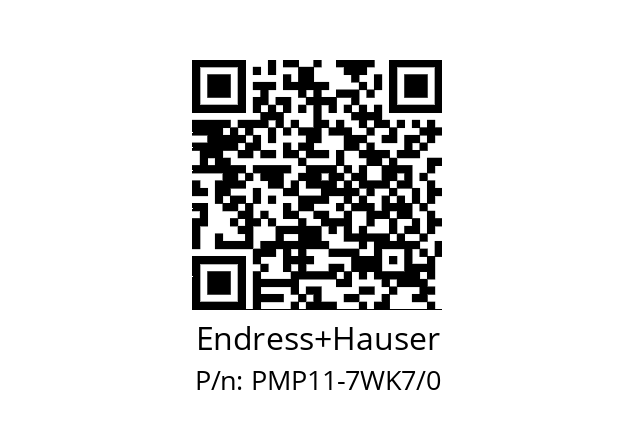   Endress+Hauser PMP11-7WK7/0