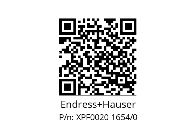   Endress+Hauser XPF0020-1654/0