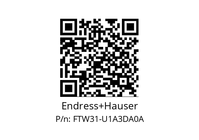   Endress+Hauser FTW31-U1A3DA0A