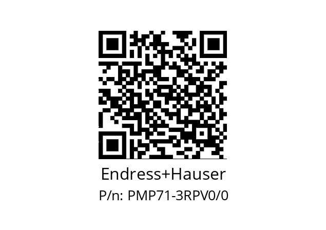   Endress+Hauser PMP71-3RPV0/0