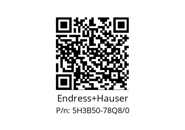   Endress+Hauser 5H3B50-78Q8/0