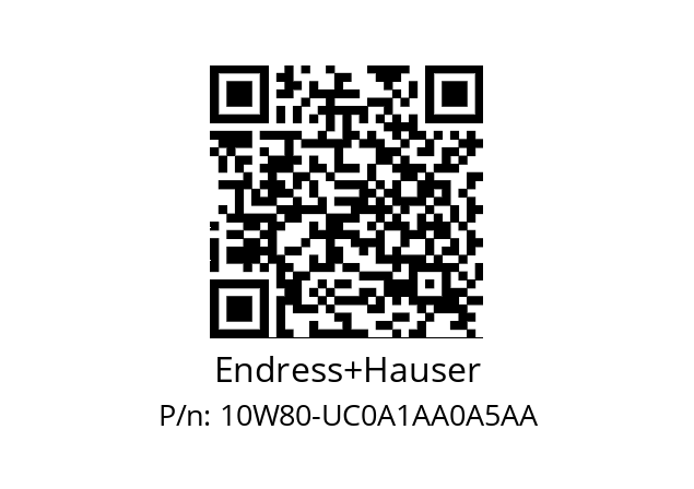   Endress+Hauser 10W80-UC0A1AA0A5AA