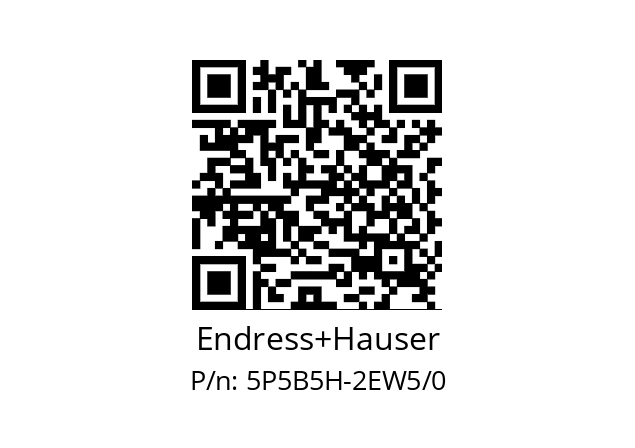   Endress+Hauser 5P5B5H-2EW5/0