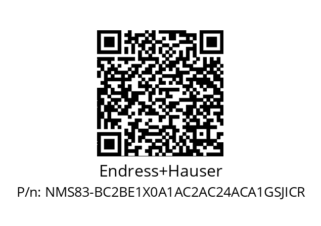   Endress+Hauser NMS83-BC2BE1X0A1AC2AC24ACA1GSJICR