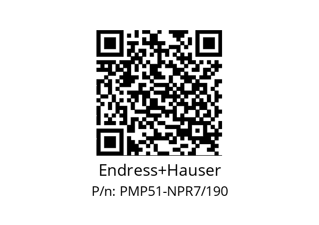   Endress+Hauser PMP51-NPR7/190