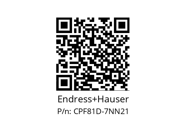   Endress+Hauser CPF81D-7NN21