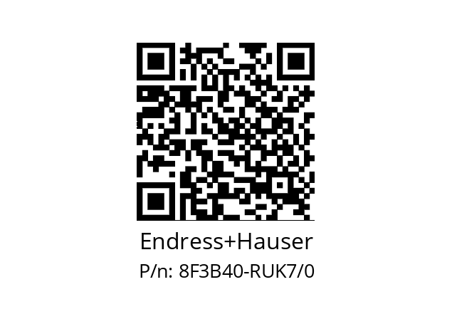   Endress+Hauser 8F3B40-RUK7/0