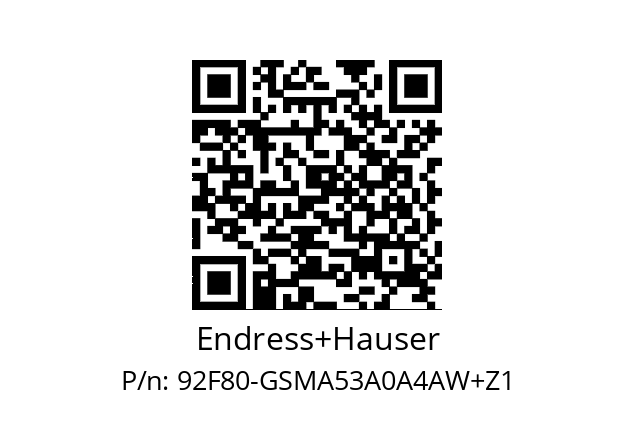   Endress+Hauser 92F80-GSMA53A0A4AW+Z1