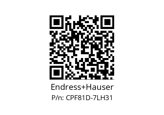   Endress+Hauser CPF81D-7LH31