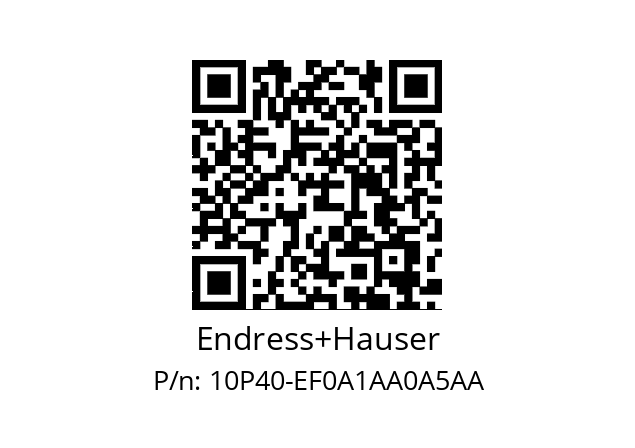   Endress+Hauser 10P40-EF0A1AA0A5AA