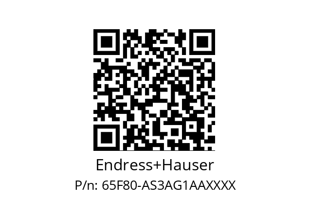   Endress+Hauser 65F80-AS3AG1AAXXXX