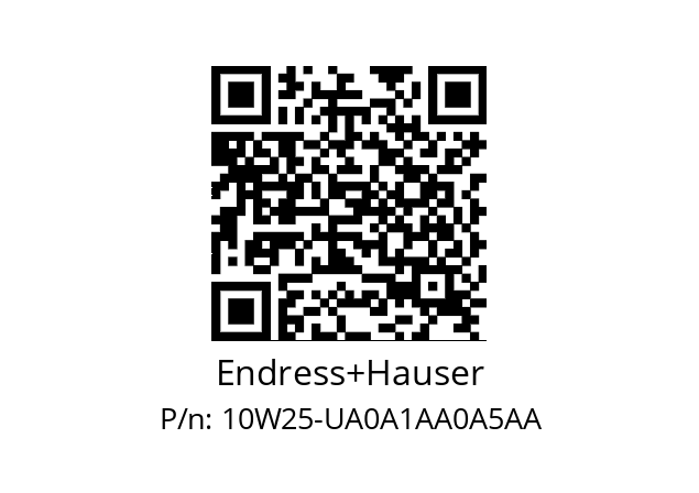   Endress+Hauser 10W25-UA0A1AA0A5AA