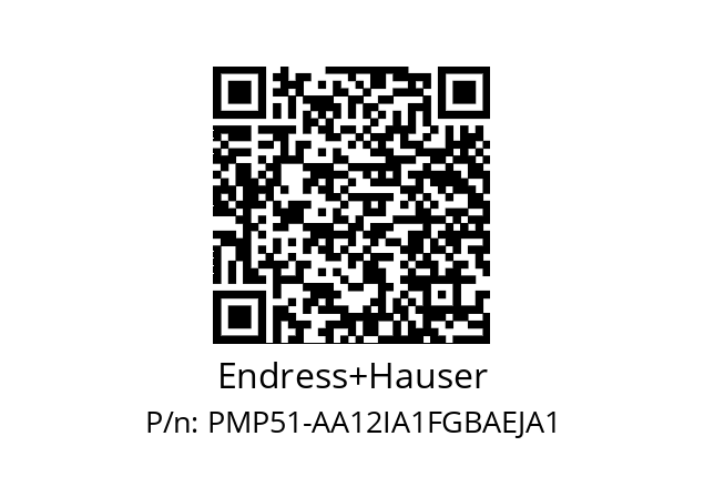   Endress+Hauser PMP51-AA12IA1FGBAEJA1