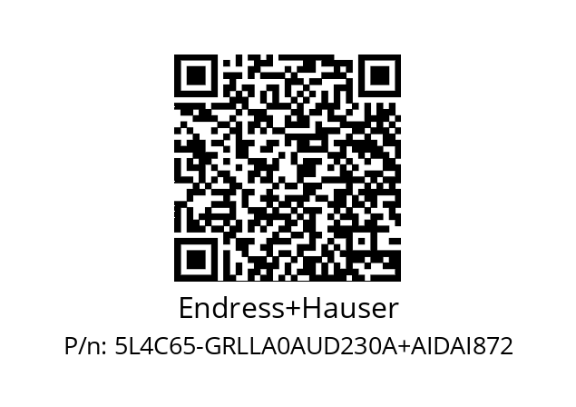   Endress+Hauser 5L4C65-GRLLA0AUD230A+AIDAI872