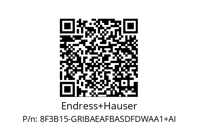   Endress+Hauser 8F3B15-GRIBAEAFBASDFDWAA1+AI