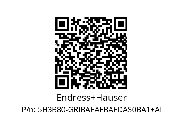   Endress+Hauser 5H3B80-GRIBAEAFBAFDAS0BA1+AI