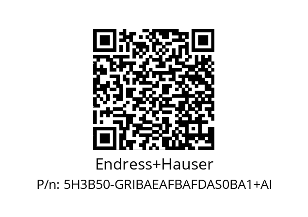   Endress+Hauser 5H3B50-GRIBAEAFBAFDAS0BA1+AI