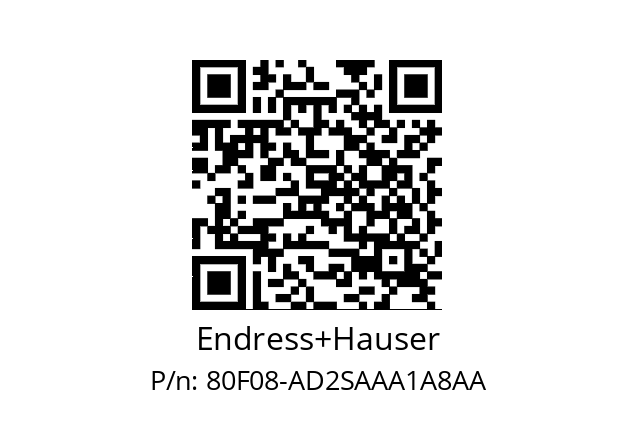   Endress+Hauser 80F08-AD2SAAA1A8AA