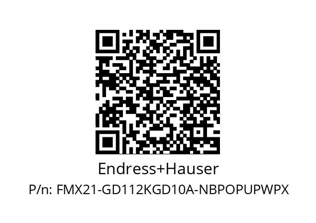   Endress+Hauser FMX21-GD112KGD10A-NBPOPUPWPX