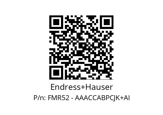   Endress+Hauser FMR52 - AAACCABPCJK+AI