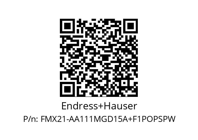   Endress+Hauser FMX21-AA111MGD15A+F1POPSPW