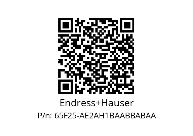   Endress+Hauser 65F25-AE2AH1BAABBABAA