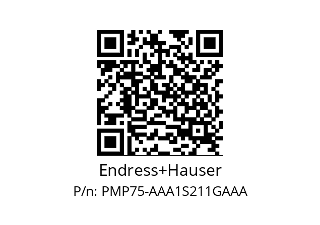   Endress+Hauser PMP75-AAA1S211GAAA