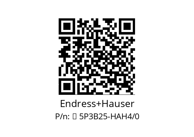   Endress+Hauser 	 5P3B25-HAH4/0