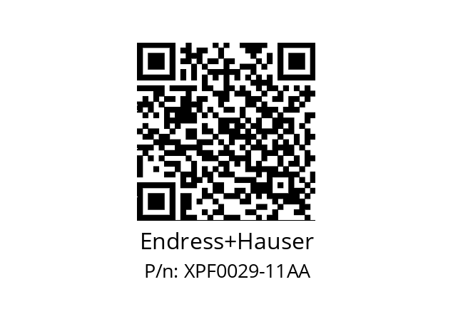   Endress+Hauser XPF0029-11AA