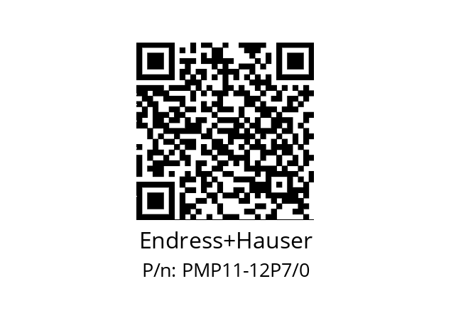   Endress+Hauser PMP11-12P7/0