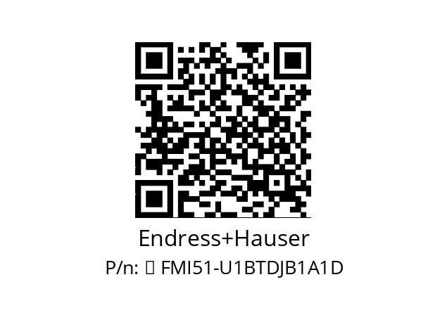   Endress+Hauser 	 FMI51-U1BTDJB1A1D