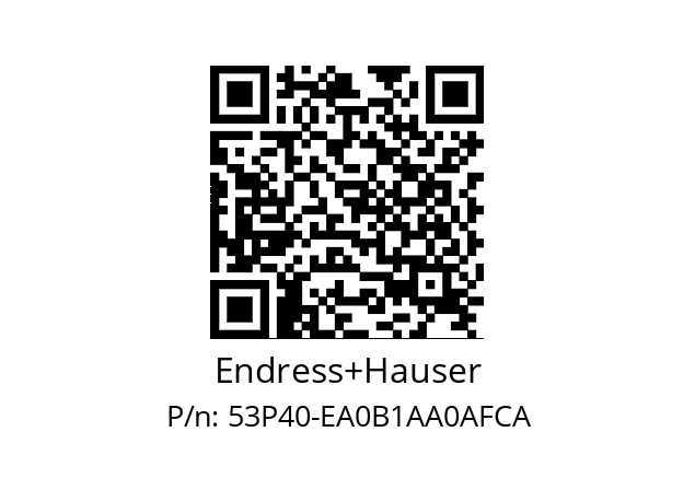   Endress+Hauser 53P40-EA0B1AA0AFCA