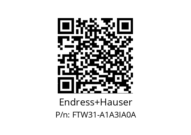   Endress+Hauser FTW31-A1A3IA0A