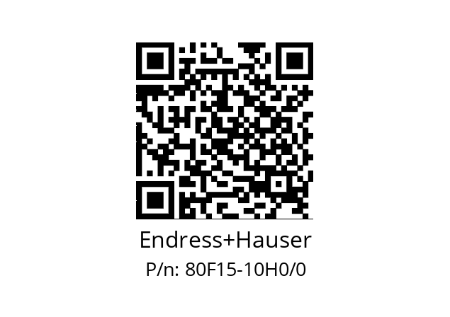   Endress+Hauser 80F15-10H0/0