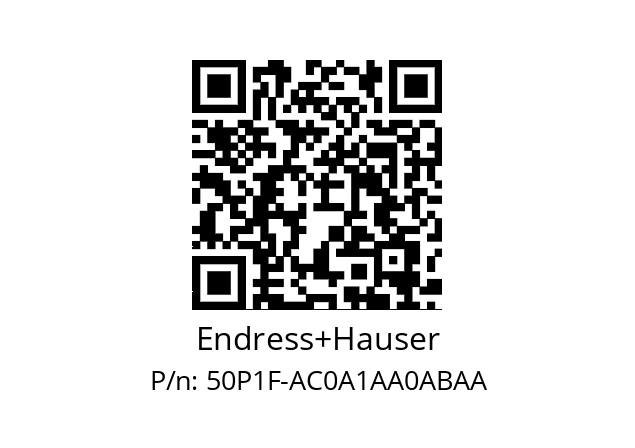   Endress+Hauser 50P1F-AC0A1AA0ABAA