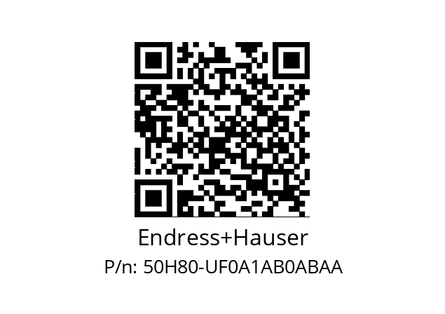   Endress+Hauser 50H80-UF0A1AB0ABAA