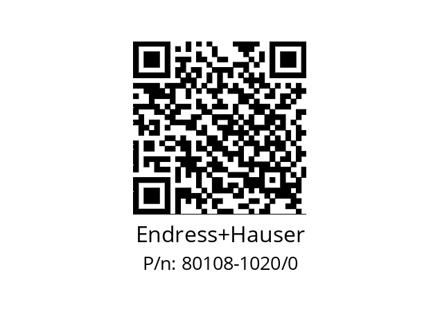   Endress+Hauser 80108-1020/0