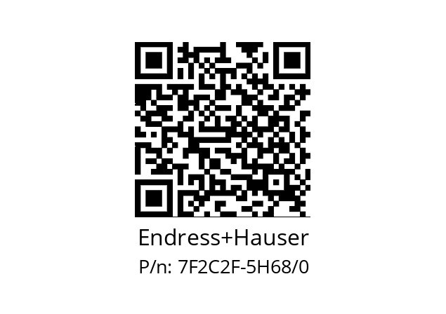   Endress+Hauser 7F2C2F-5H68/0